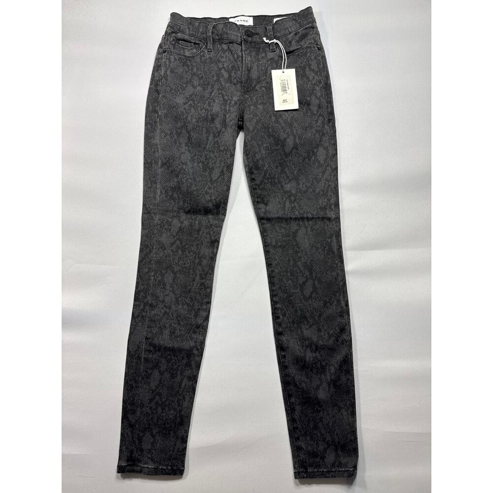 NWT FRAME Denim Women's Le Skinny de Jeanne Snakeskin Print Jeans - 28 (26x28)